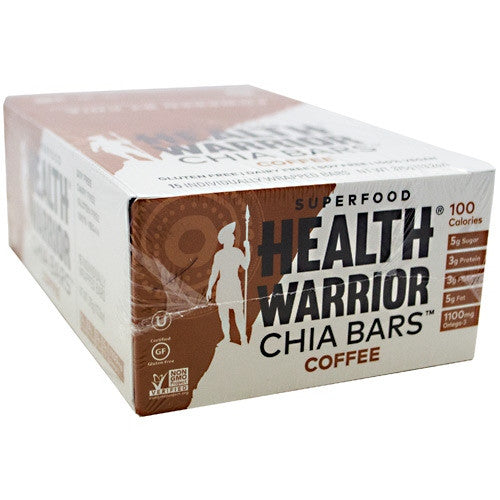 Health Warrior Chia Bar - Coffee - 15 Bars - 852684003149