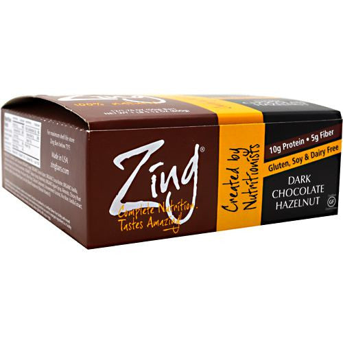 Zing Zing Bar - Dark Chocolate Hazelnut - 12 Bars - 855531002173