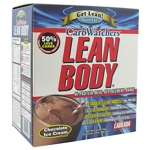 Labrada Nutrition Carb Watchers Lean Body - Chocolate Ice Cream - 20 ea - 710779112414