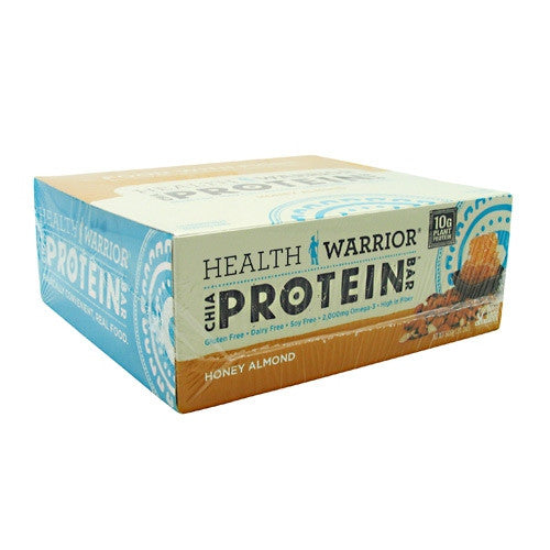 Health Warrior Chia Protein Bar - Honey Almond - 12 Bars - 852684003477