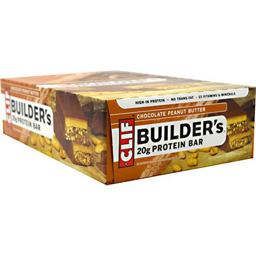 Clif Builders Cocoa Dipped Double Decker Crisp Bar - Chocolate Peanut Butter - 12 Bars - 722252600417