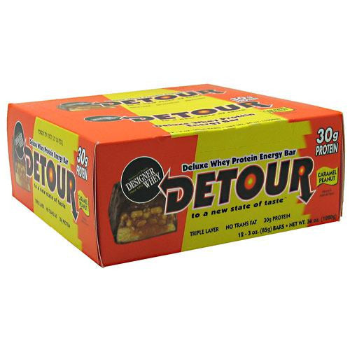 Forward Foods Detour Deluxe Whey Protein Energy Bar - Caramel Peanut - 12 Bars - 733913003225