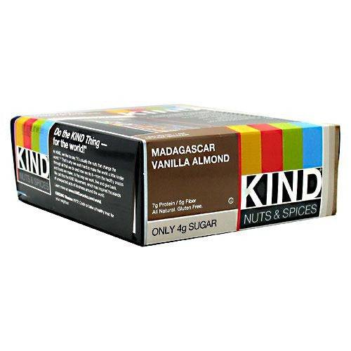 Kind Snacks Kind Nuts & Spices - Madagascar Vanilla Almond - 12 Bars - 602652177507