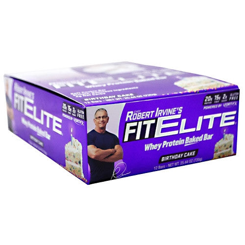 Fit Crunch Bars Fit Elite Bar - Birthday Cake - 12 Bars - 839138005133