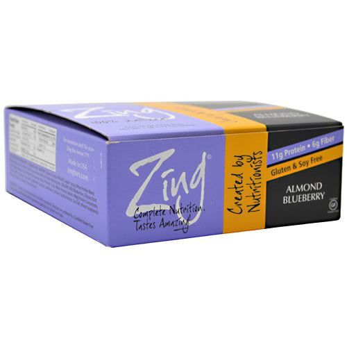 Zing Zing Bar - Almond Blueberry - 12 Bars - 855531002081