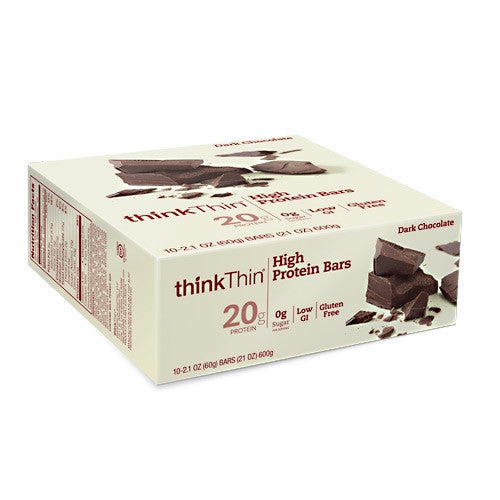 Think Products Think Thin Bar - Dark Chocolate - 10 Bars - 753656703992