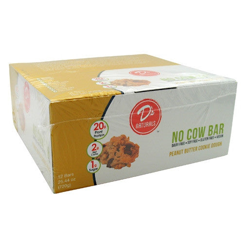 Ds Naturals No Cow Bar - Peanut Butter Cookie Dough - 12 Bars - 852346005078