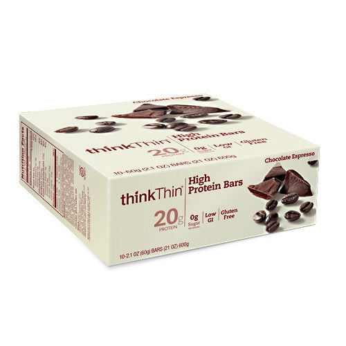 Think Products Think Thin Bar - Chocolate Espresso - 10 Bars - 753656704012